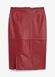 Jupe en cuir fendue sur le côté, bonprix