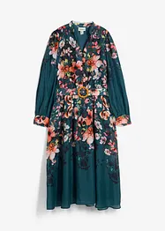 Robe midi en ramie avec ceinture (ens. 2 pces), bonprix