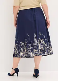 Jupe midi en popeline de coton, bonprix