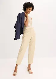 Pantalon en satin à jambes fuselées, bonprix