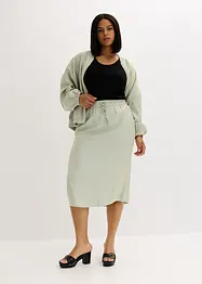 Jupe midi en matière satinée, bonprix