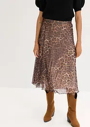 Jupe midi en mesh doux, bonprix