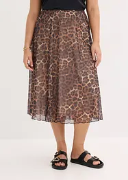 Jupe midi en mesh doux, bonprix