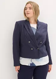 Blazer court et texturé à épaulettes, bonprix