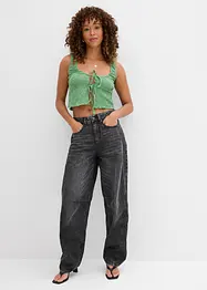 Jean balloon taille mi-haute, super doux, bonprix