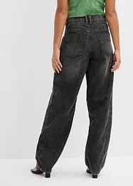 Jean balloon taille mi-haute, super doux, bonprix