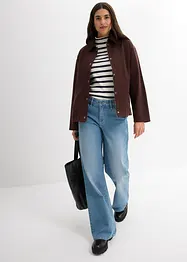 Veste en twill avec col en velours côtelé, bonprix