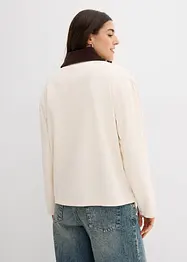 Veste en twill avec col en velours côtelé, bonprix