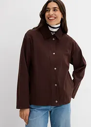 Veste en twill avec col en velours côtelé, bonprix