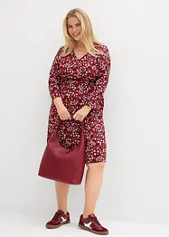 Robe en jersey crêpe gaufré, bonprix