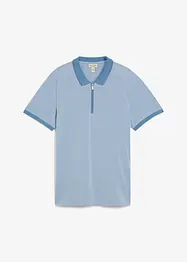 Polo en maille piquée à col zippé, bonprix