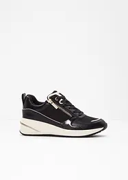 Sneakers Tamaris stylée en matière brillante et détails aspect serpent et verni, Tamaris