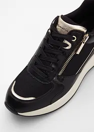 Sneakers Tamaris stylée en matière brillante et détails aspect serpent et verni, Tamaris