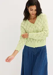 Gilet en maille ajourée, bonprix