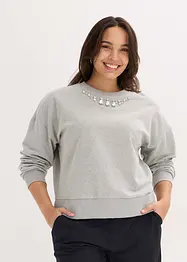 Sweat oversize avec détail strass, bonprix