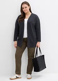 Long gilet molletonné en coton mélangé, bonprix