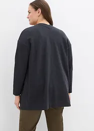 Long gilet molletonné en coton mélangé, bonprix