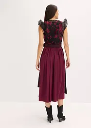 Dirndl avec velours en longueur midi (ens. 2 pces), bonprix