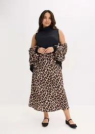 Jupe midi en satin fluide, bonprix