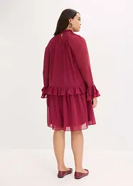Robe en mousseline avec volants, bonprix