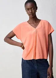 T-shirt avec soie et empiècement tissé, bonprix