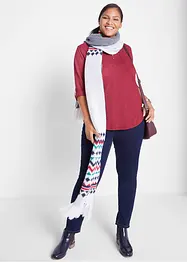 T-shirt col tunisien boutonné à manches longues, bonprix