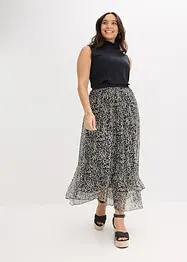 Jupe en jersey et mesh, bonprix