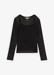 T-shirt manches longues en mesh, bonprix