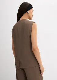 Gilet sans manches long à texture twill, bonprix
