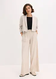 Pantalon à pinces en viscose mélangée, bonprix