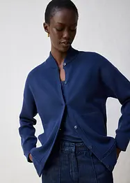 Gilet en maille oversize, coton et laine mérinos, bonprix