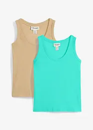 Lot de 2 débardeurs coton, bonprix