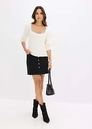 Pull en fine maille avec détail bijou, bonprix
