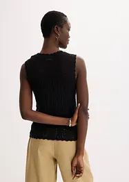 Gilet sans manches en maille ajourée, bonprix