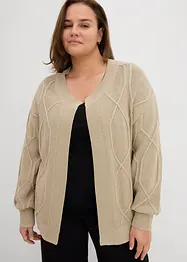Gilet en maille torsadée, bonprix