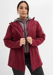 Veste longue en softshell déperlant, style 2 en 1, bonprix