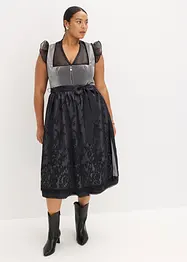 Dirndl avec velours en longueur midi (ens. 2 pces), bonprix