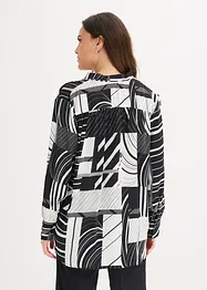 Chemisier en satin avec passepoils contrastants, bonprix