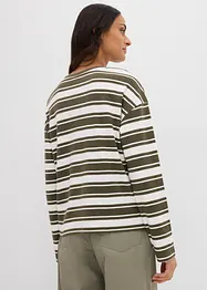 T-shirt manches longues oversize 100% coton, bonprix