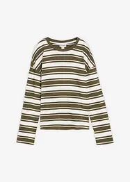 T-shirt manches longues oversize 100% coton, bonprix