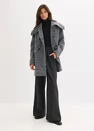 Manteau court aspect laine chinée, bonprix