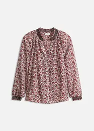 Chemisier en voile imprimé avec broderies, bonprix