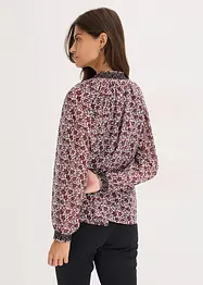 Chemisier en voile imprimé avec broderies, bonprix