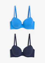 Lot de 2 soutiens-gorge coton à coques et armatures, bonprix