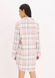 Chemise de nuit tissée en flanelle, entièrement boutonnée, bonprix