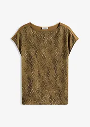 T-shirt bi-matière, bonprix
