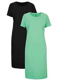 Lot de 2 robes en jersey 100% coton, bonprix