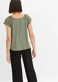 T-shirt à manches en dentelle, bonprix