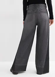 Jean large à taille haute avec empiècement, bonprix