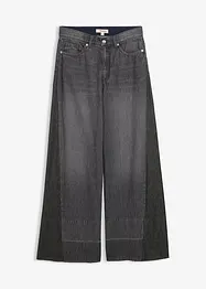 Jean large à taille haute avec empiècement, bonprix